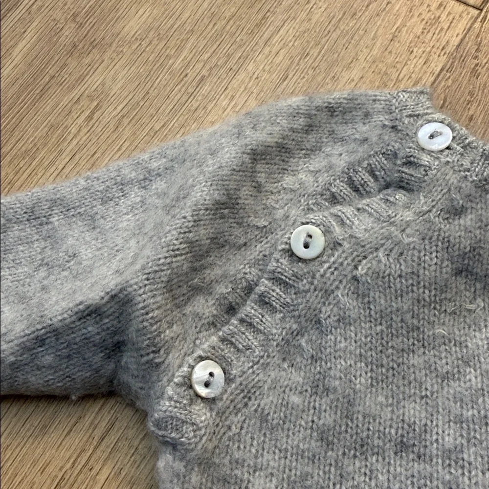 Bonpoint Cozy Gray Cashmere Kids One Piece Size 1